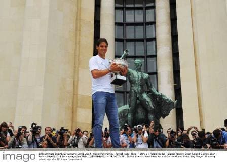 Rafael Nadal (Esp) TENNIS : Rafael Nadal - Sieger French Open Roland Garros 2014 - Paris - 09 06 2014 TennisMagazine 