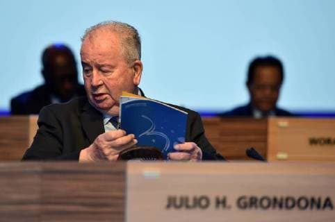 Fussball 64. FIFA Kongress in Sao Paulo 2014 11.06.2014 Vizepräsident Julio H. GRONDONA (Argentinien, FIFA-Exekutivkomitee)