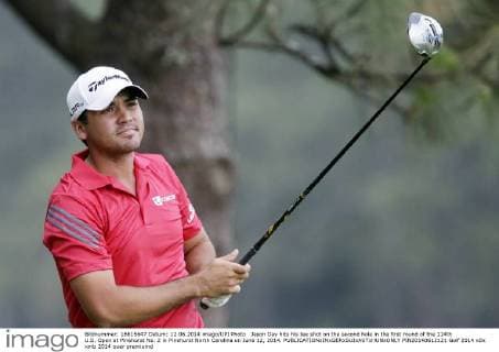 Jason Day hits his tee shot on the second hole in the first round of the 114th U.S. Open at Pinehurst No. 2 in Pinehurst North Carolina on June 12, 2014.  PIN20140612121