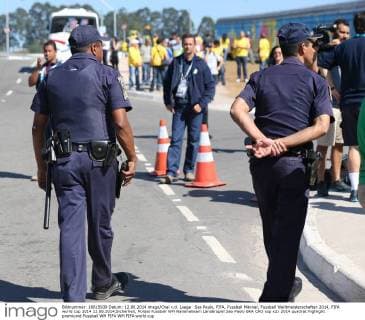Sao Paulo, FIFA, Fussball Männer, Fussball Weiltmeisterschaften 2014, FIFA world cup 2014 12.06.2014,Sicherheit, Polizei