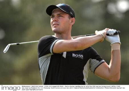 Martin Kaymer watches his hit off of the 15th tee box during round 2 of the 114th U.S. Open at Pinehurst No. 2 in Pinehurst, North Carolina on June 13, 2014.  PIN20140613315