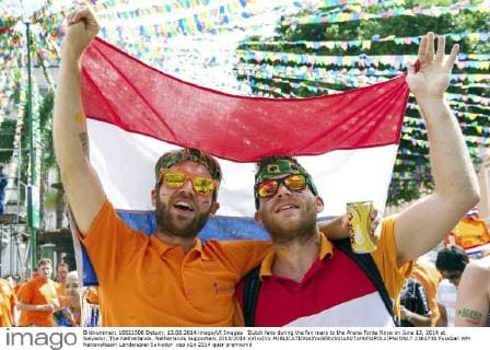 Dutch fans during the fan mars to the Arena Fonte Nova on June 13, 2014 at Salvador, The Netherlands. Netherlands Supporters 2013 2014 xVIxxIVx 2362730