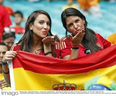 Atmosphere before the start of the World Cup first round match Spanish Fans . xJOSExANTONIOxSANZx 