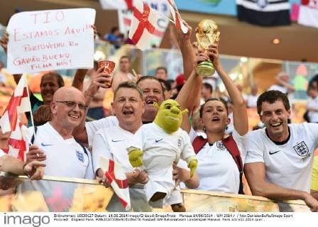 Manaus 14 06 2014 - WM 2014 foto DanielexBuffa Image Sport Pictured: England Fans 