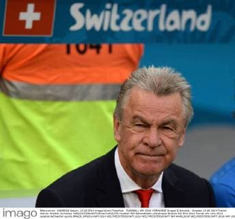FUSSBALL WM 2014 VORRUNDE Gruppe D Schweiz - Ecuador 15.06.2014 Trainer Ottmar Hitzfeld (Schweiz)