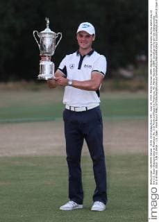 June 15, 2014: Martin Kaymer (GER) displays the winning trophy during match play at the U.S. Open Championship at Pinehurst No. 2 at Pinehurst Resort in Pinehurst, NC. Martin Kaymer (GER) would go on to win the championship by 8 strokes. GOLF: JUN 15 USGA - U.S. Open - Final Round Icon20140825 EDITORIAL USE ONLY