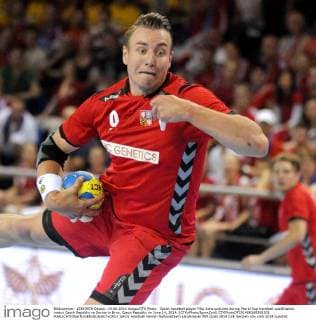 Czech handball player Filip Jicha pictured during World Cup handball qualification match Czech Republic vs Serbia in Brno, Czech Republic on June 14, 2014. (CTKxPhoto IgorxZehl) CTKPhotoOF201406160398201  zeh01