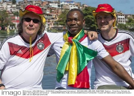 022160614RDI_GER_POR_FANS FANS Stadium:: Fonte Nova, Salvador de Bahia Fans of germany and kamerun xJORGExMARTINEZx 
