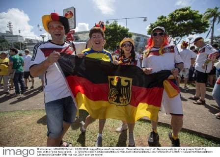 Fans before the match of Germany valid for phase groups World Cup, held at the Fonte Nova Arena. x(725)xMarceloxMachadoxdexMelox x  (24697)