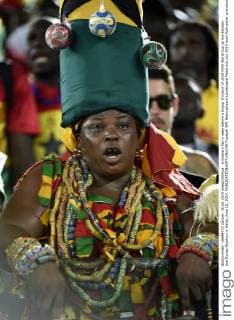 A Ghana s fan is seen before a Group G match of 2014 FIFA World Cup at the Estadio das Dunas Stadium in Natal, June 16, 2014. 