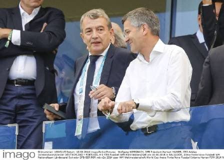 Wolfgang NIERSBACH, DFB Präsident Herbert HAINER, CEO Adidas Vorstandsvorsitzender DEUTSCHLAND - PORTUGAL 4-0 FIFA Fussball WM Weltmeisterschaft am 16.06.2014 in SALVADOR, Arena Fonte Nova
