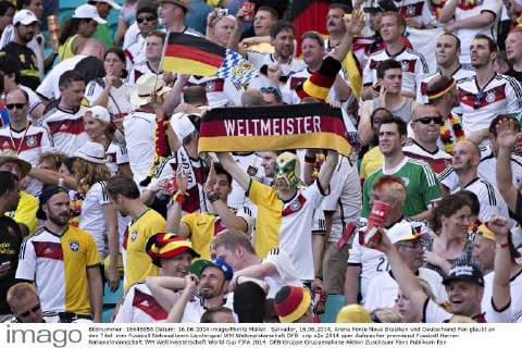 Salvador, 16.06.2014, Arena Fonte Nova Brasilien und Deutschland Fan glaubt an den Titel mm