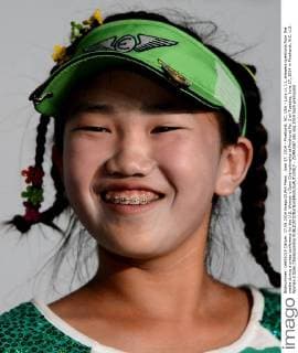 June 17, 2014 - Pinehurst, NC, USA - Lucy Li, 11, answers questions from the media during a press conference for the U.S. Women s Open Championship at Pinehurst No. 2 on Tuesday, June 17, 2014 in Pinehurst, N.C. U.S. Women s Open Championship - ZUMAm67