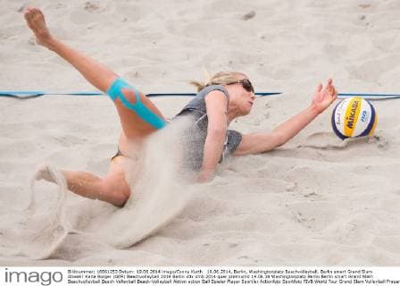 19.06.2014, Berlin, Washingtonplatz Beachvolleyball, Berlin smart Grand Slam Abwehr Karla Borger (GER)