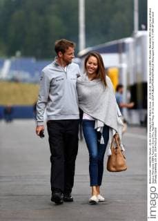 20.06.2014- Jenson Button (GBR) McLaren Mercedes MP4-29 and his girlfriend Jessica Michibata (GBR) Austrian Grand Prix, Red Bull Ring 19-22 June 2014 