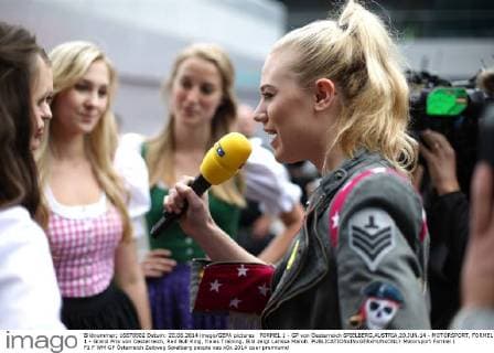 FORMEL 1 - GP von Oesterreich SPIELBERG,AUSTRIA,20.JUN.14 - MOTORSPORT, FORMEL 1 - Grand Prix von Oesterreich, Red Bull Ring, freies Training. Bild zeigt Larissa Marolt. 