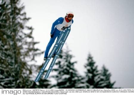 OLYMPISCHE WINTERSPIELE 1984 IN SARAJEVO Jens Weissflog (DDR) am 12.01.1984 FOTO (C): WEREK Pressebildagentur xxNOxMODELxRELEASExx