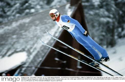 OLYMPISCHE WINTERSPIELE 1984 IN SARAJEVO Jens Weissflog (DDR) am 12.01.1984 FOTO (C): WEREK Pressebildagentur xxNOxMODELxRELEASExx