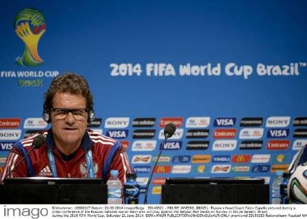 20140621 - RIO DE JANEIRO, BRAZIL: Russia s Head Coach Fabio Capello pictured during a press conference of the Russian national soccer team who will play against the Belgian Red Devils on Sunday in Rio de Janeiro, Brazil, during the 2014 FIFA World Cup, Saturday 21 June 2014. DIRKxWAEM  premiumd 20180315