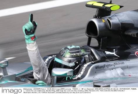 FORMEL 1 - GP von Österreich SPIELBERG,AUSTRIA,22.JUN.14 - MOTORSPORT, FORMEL 1 - Grand Prix von Österreich, Red Bull Ring. Bild zeigt den Jubel von Nico Rosberg (GER Mercedes GP). 