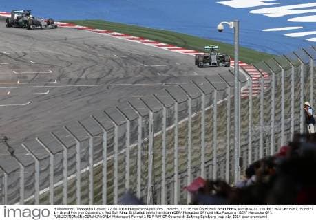 FORMEL 1 - GP von Österreich SPIELBERG,AUSTRIA,22.JUN.14 - MOTORSPORT, FORMEL 1 - Grand Prix von Österreich, Red Bull Ring. Bild zeigt Lewis Hamilton (GBR Mercedes GP) und Nico Rosberg (GER Mercedes GP). 