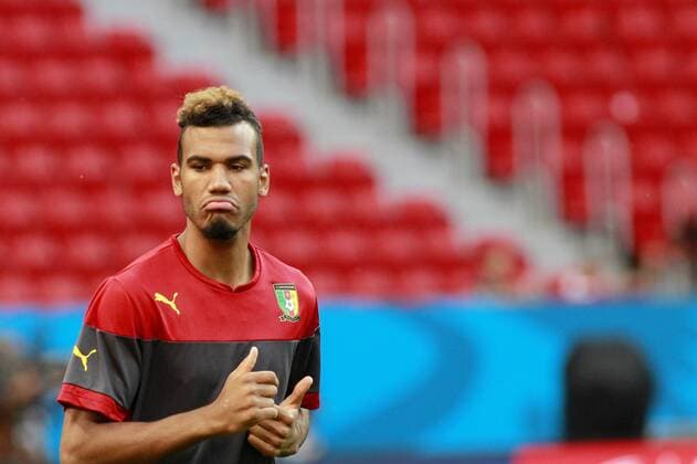 TRAINING SELECTION CAMEROON - The player maxim Choupo Moting the Cameroonian national team during training conducted at the National Mane Garrincha Stadium in Brasilia. BRASILIA DF 6.22.2014. ( x(3485)xBetoxBarata Fotoarenax  (25140)