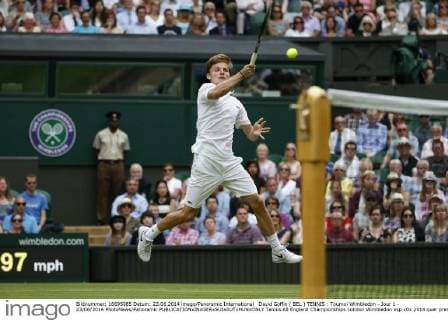 David Goffin ( BEL ) TENNIS : Tournoi Wimbledon - Jour 1 - 23 06 2014 PhotoNews Panoramic 