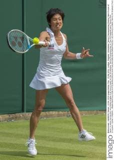 23.06.2014. London, England. Wimbledon Tennis Championships Kimiko Date-Krumm of Japan in action during day one ladies singles first round match at the Wimbledon Tennis Championships at The All England Lawn Tennis Club in London, United Kingdom. xNigelxWaldronx  ActionPlus11535602