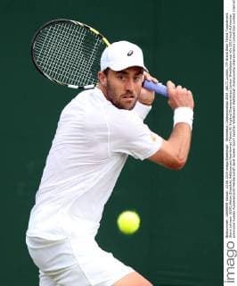Wimbledon Championships 2014, AELTC,London, ITF Grand Slam Tennis Tournament, Steve Johnson (USA),Aktion,Einzelbild,Halbkoerper,Hochformat