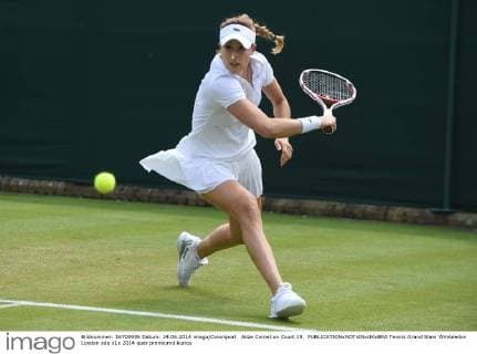 Alize Cornet on Court 19. 