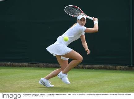 Alize Cornet on Court 19. 