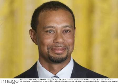 US golfer Tiger Woods - Member of the 2013 Presidents Cup Team in the East Room of the White House in Washington DC, on June 24, 2014.  WAX20140624205