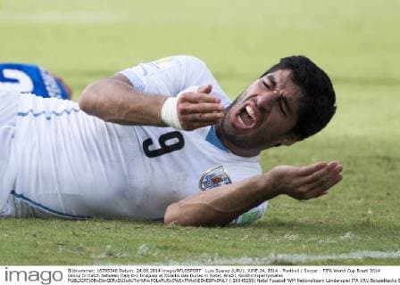 Luis Suarez (URU), JUNE 24, 2014 - Football Soccer : FIFA World Cup Brazil 2014 Group D match between Italy 0-1 Uruguay at Estadio das Dunas in Natal, Brazil. Noxthirdxpartyxsales  ( 20045155)