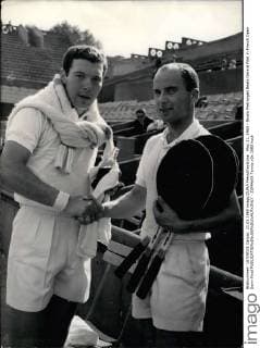 May 21, 1960 - Nicola Pietrangeli Beats Gerard Pilet in French Open Semi-Final  - ZUMAk09