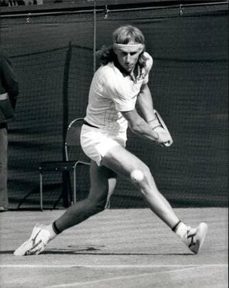 Jun. 06, 1979 - Wimbledon Tennis Championships Bjorn Borg V Tom Gorman: Photo shows Bjorn Borg seen in action against T.Gorman USA on the opening match on the Centre Court.  - ZUMAk09