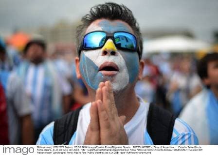 PORTO ALEGRE - Fans of Argentina Estadio Beira Rio de Porto Alegre, el 25 de junio del 2014. Foto: LuizxMunhoz Urbanandsport Cordon Press 