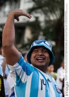 FIFA Fan Fest in Sao Paulo. Fans of Argentina Sao Paulo SP. 25 06 2014. x(356)xMauricioxRummensx xFotoarx 
