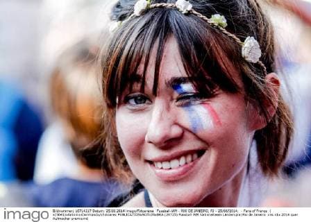 Fussball-WM - RIO DE JANEIRO, RJ - 25 06 2014: - Fans of France ( x(5041)xAntonioxDormundx xFotoarex  (24725)