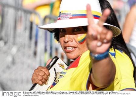 Fussball-WM - RIO DE JANEIRO, RJ - 25 06 2014: - Fans of Ecuador ( x(5041)xAntonioxDormundx xFotoarex  (24725)