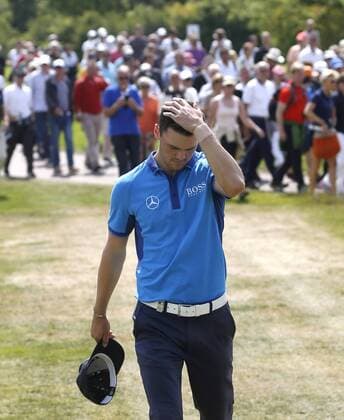 26.06.2014, Pulheim bei Köln: Deutschlands Martin Kaymer enttäuscht beim Golfturnier BMW International Open auf Gut Lärchenhof.
