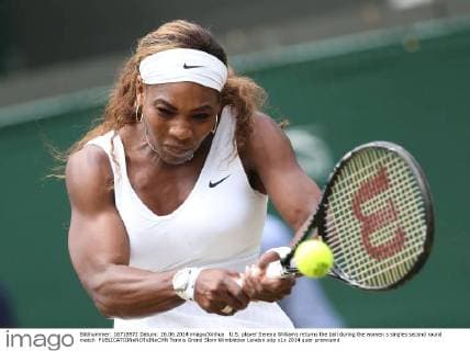 U.S. player Serena Williams returns the ball during the women s singles second round match 