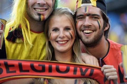 Belgien-Fans - Fussball WM 2014. Belgien - 26 06 2014 PhotoNews Panoramic 