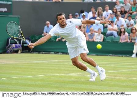 Jo Wilfried Tsonga (Fra) TENNIS : Tournoi de Wimbledon 2014 - 26 06 2014 TennisMagazine Panoramic 