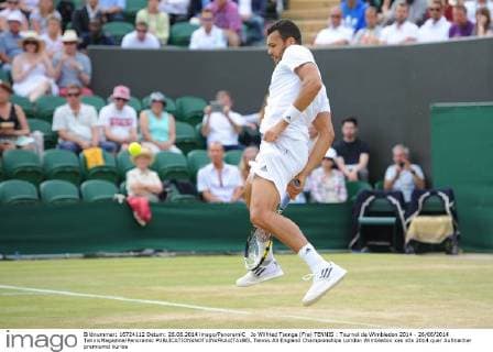 Jo Wilfried Tsonga (Fra) TENNIS : Tournoi de Wimbledon 2014 - 26 06 2014 TennisMagazine Panoramic 