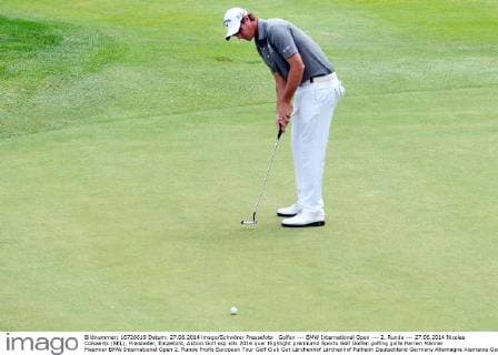 Golfen --- BMW International Open --- 2. Runde --- 27.06.2014 Nicolas Colsaerts (BEL), Freisteller, Einzelbild, Aktion