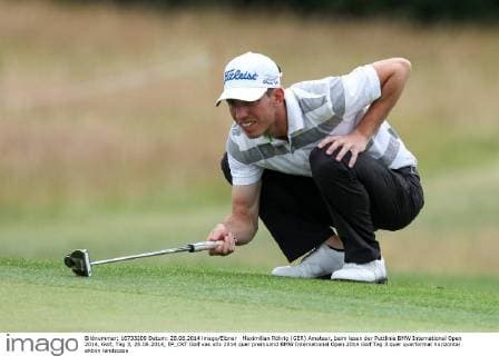 Maximilian Röhrig (GER) Amateur, beim lesen der Puttlinie BMW International Open 2014, Golf, Tag 3, 28.06.2014, EP_CKT