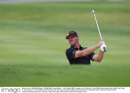 Alex Cejka (GER) schlägt aus dem Bunker, Sand BMW International Open 2014, Golf, Tag 3, 28.06.2014, EP_CKT