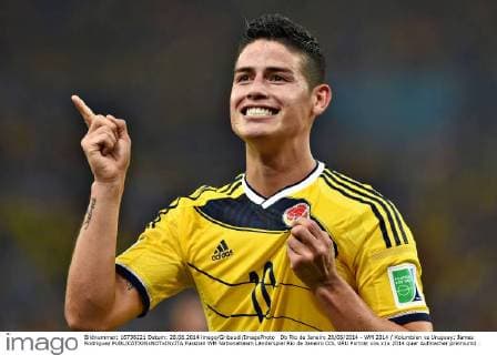 Db Rio de Janeiro 28 06 2014 - WM 2014 Kolumbien vs Uruguay: James Rodriguez 