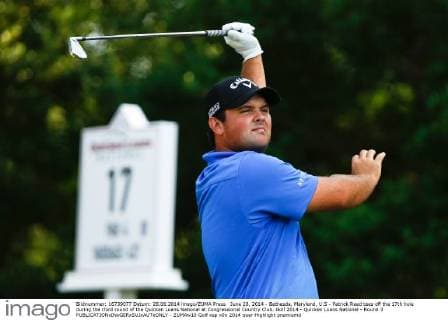 June 28, 2014 - Bethesda, Maryland, U.S - Patrick Reed tees off the 17th hole during the third round of the Quicken Loans National at Congressional Country Club. Golf 2014 - Quicken Loans National - Round 3 - ZUMAw10
