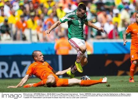 Hector HERRERA Action photo during the Netherlands vs Mexico match, corresponding to the second round, 51 th game of the World Cup Brazil 2014, in xOSVALDOxAGUILARx 
